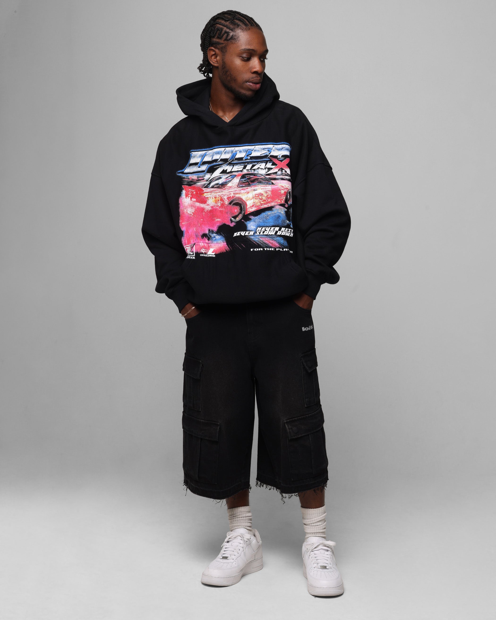 Loiter Speed Vintage Hoodie Black、mySite、zt4zffjzw