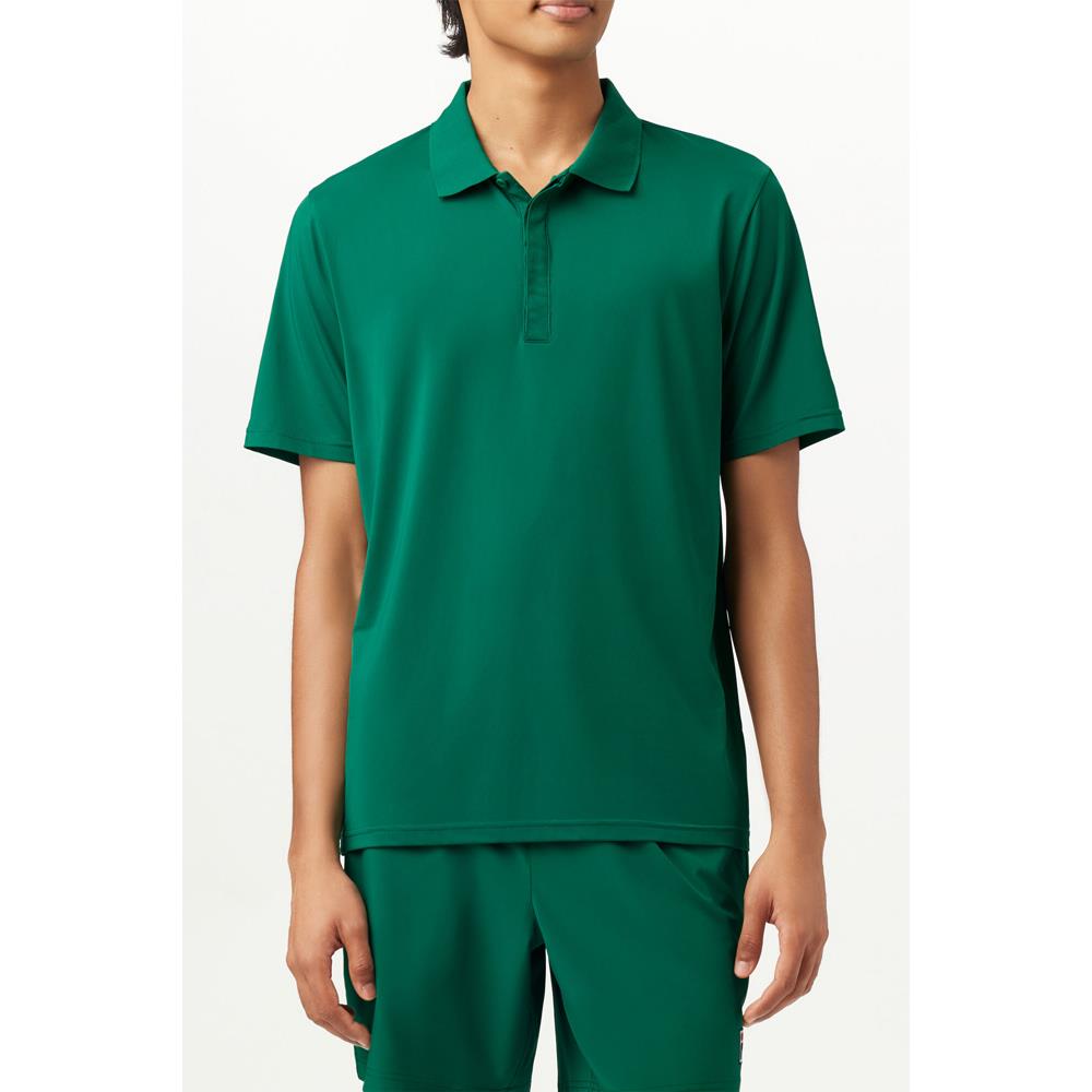 Fila Men's Essentials Tennis Polo - Green Jacket、mySite、neckold