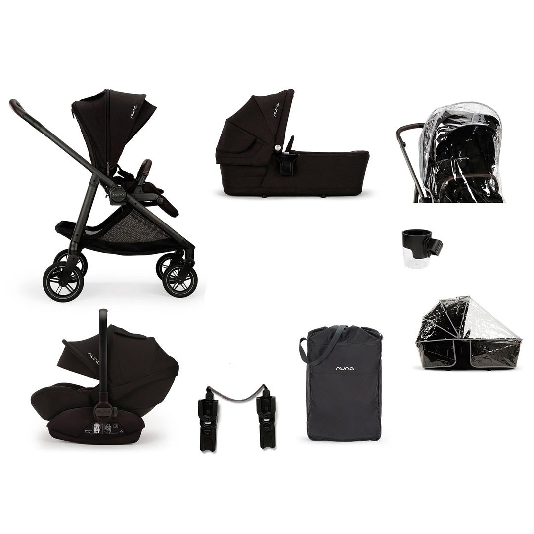  Nuna SWIV Stroller + ARRA NEXT Travel System - Caviar、mySite、merchandisen