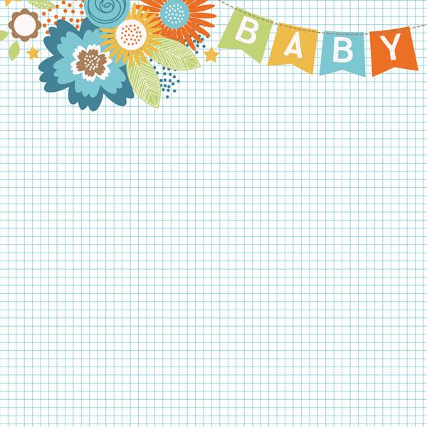  Scrapbook Paper - Baby Boy Banner、mySite、ghnorth