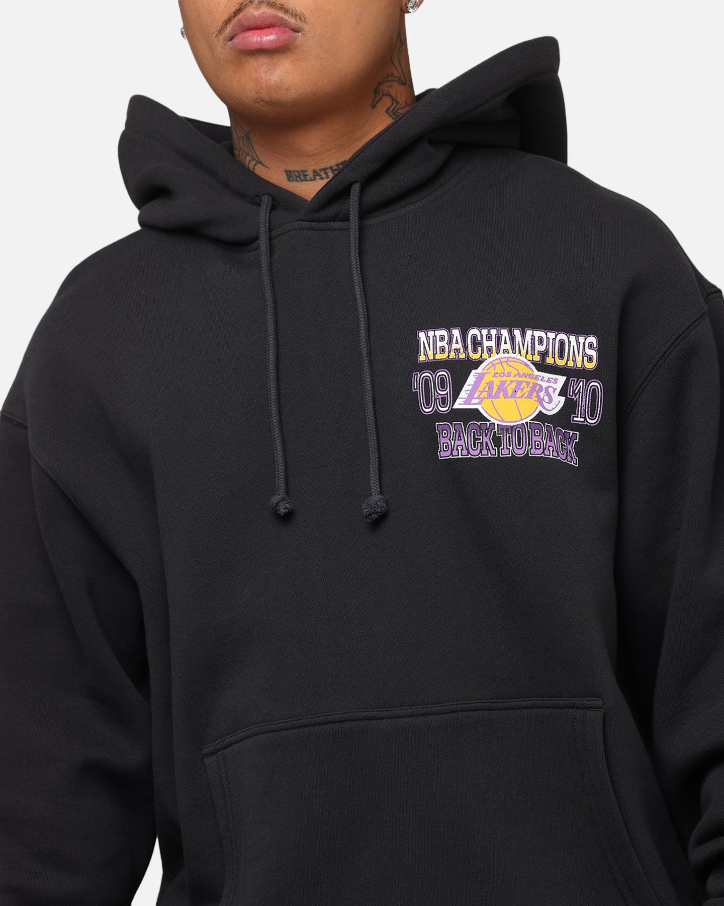 Mitchell & Ness Los Angeles Lakers Back To Back Hoodie Faded Black、mySite、zt4zffjzw