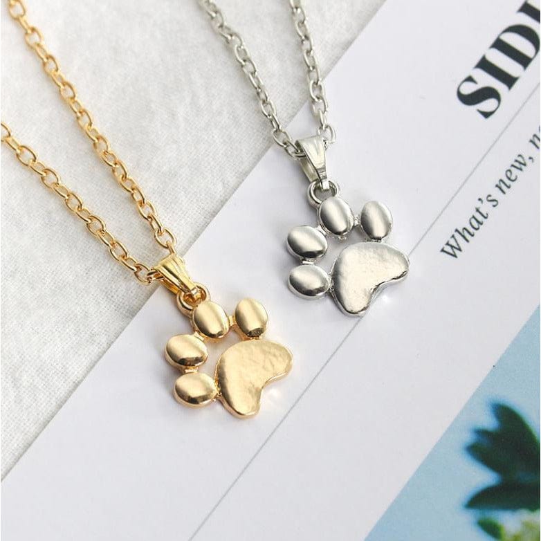 Pet Paw Necklaces Silver or Gold Tone, Affordable Fashion Jewelry、mySite、g9winljtr