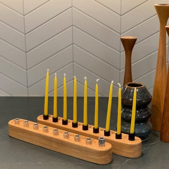 Rounded Wooden Menorah - Choice of Wood、mySite、topwebapps
