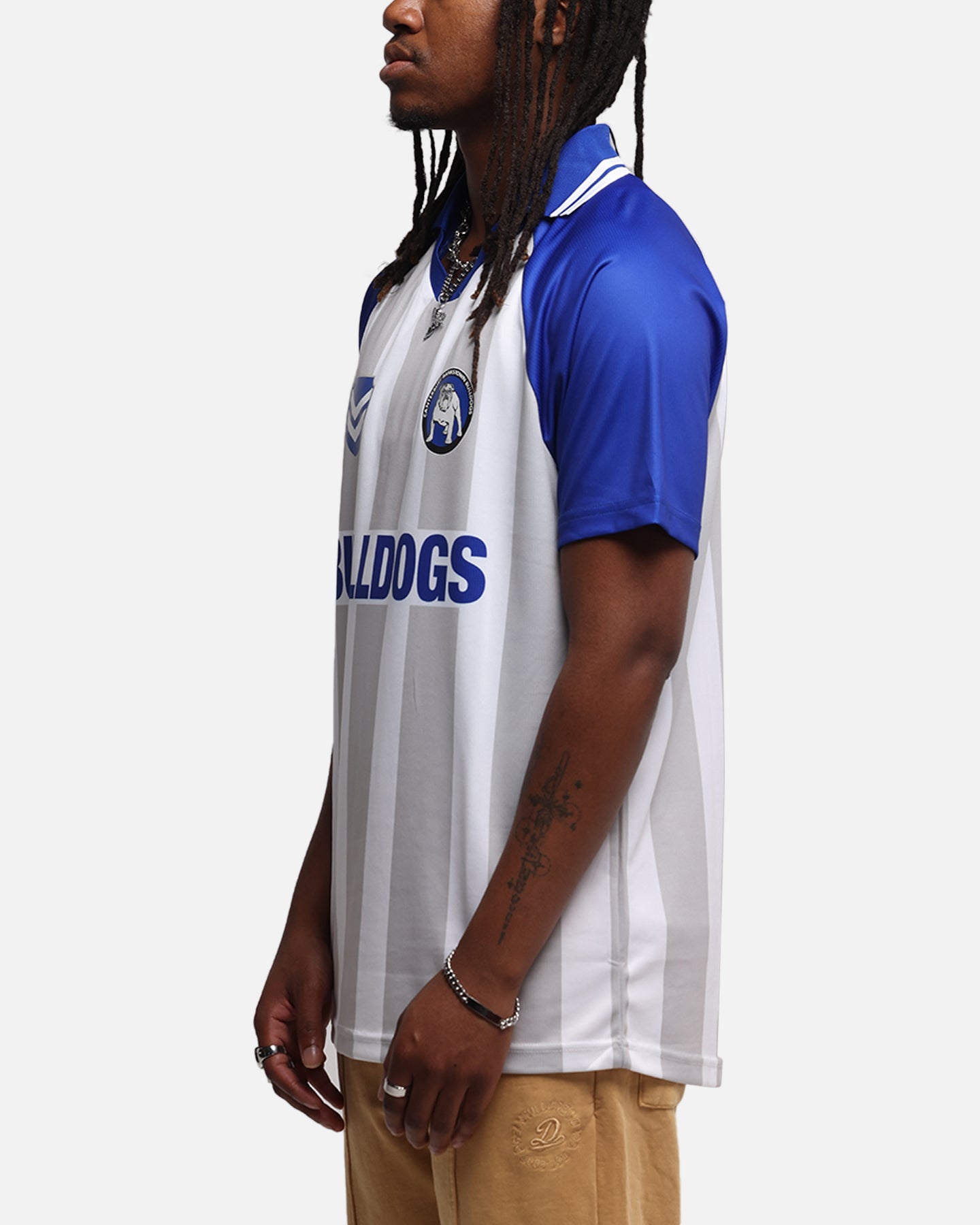 Bleacher Athletic Canterbury-Bankstown Bulldogs NRL 1908 Collared T-Shirt Official Team Colour、mySite、zt4zffjzw