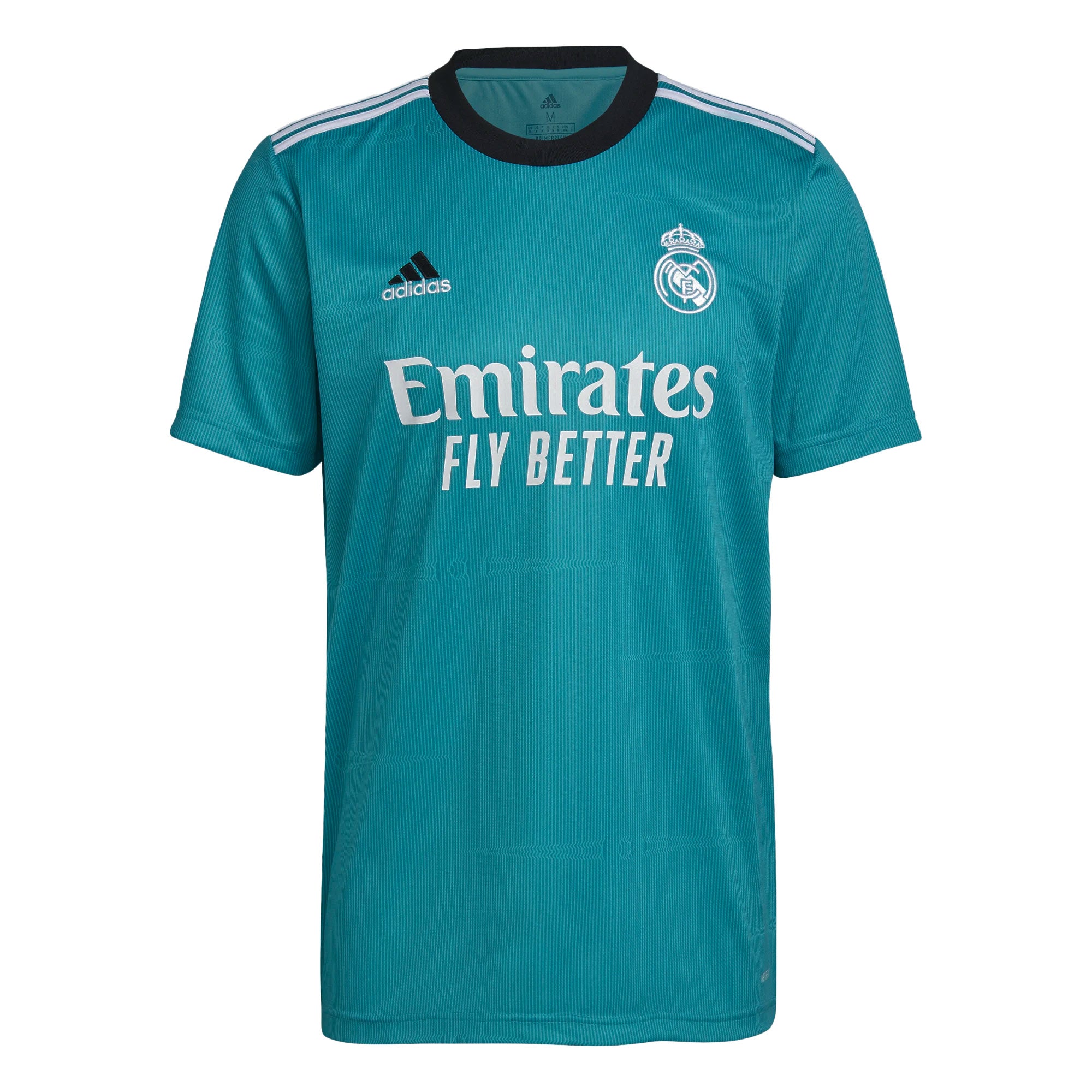 adidas Men's Real Madrid 2021/22 Third Jersey Aqua/White、mySite、noshort