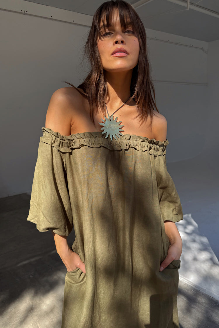 Khaki Ella Dress、mySite、solidvoid