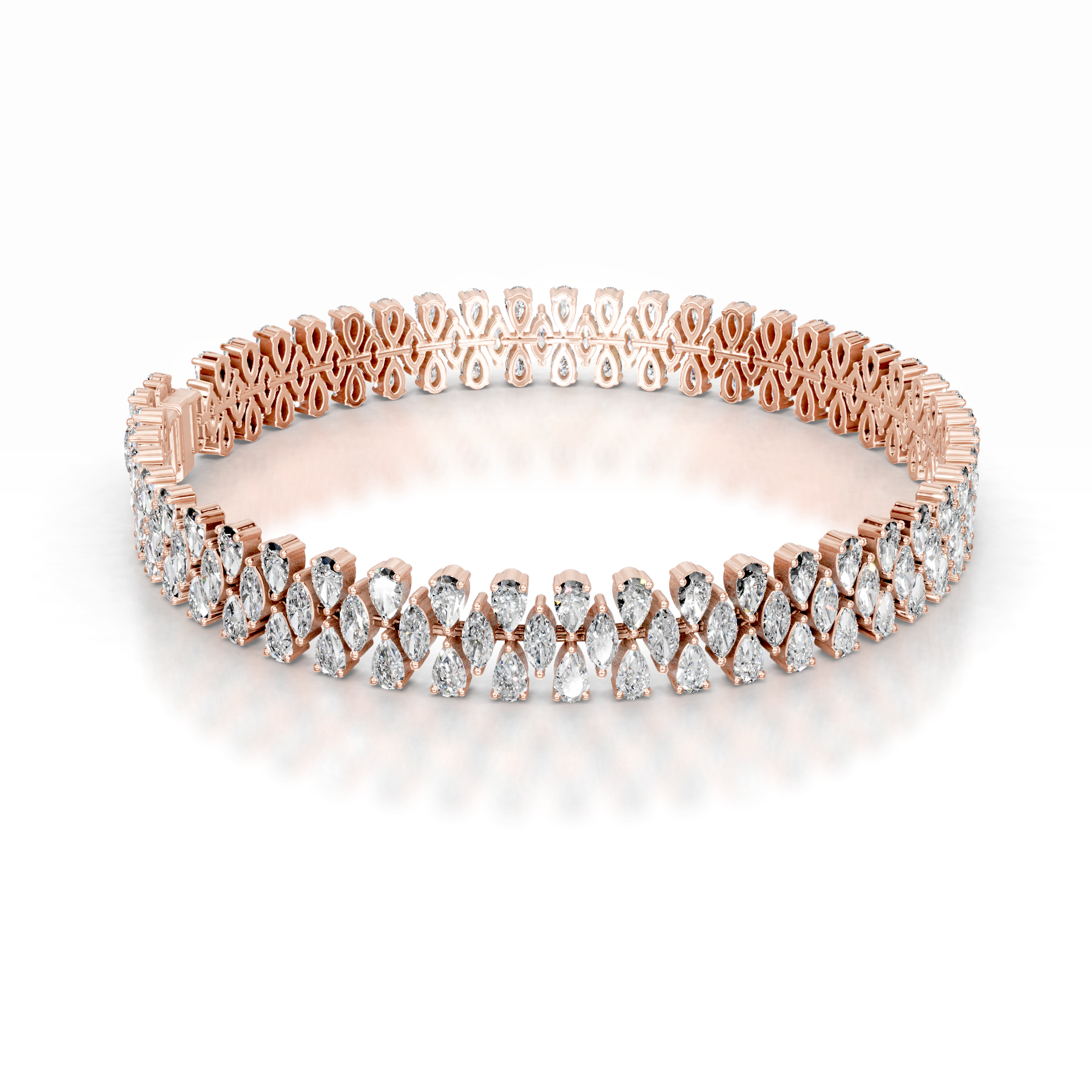 Judith Diamond Tennis Bracelet (10 Carat) -14K Rose Gold、mySite、hinf8tx79