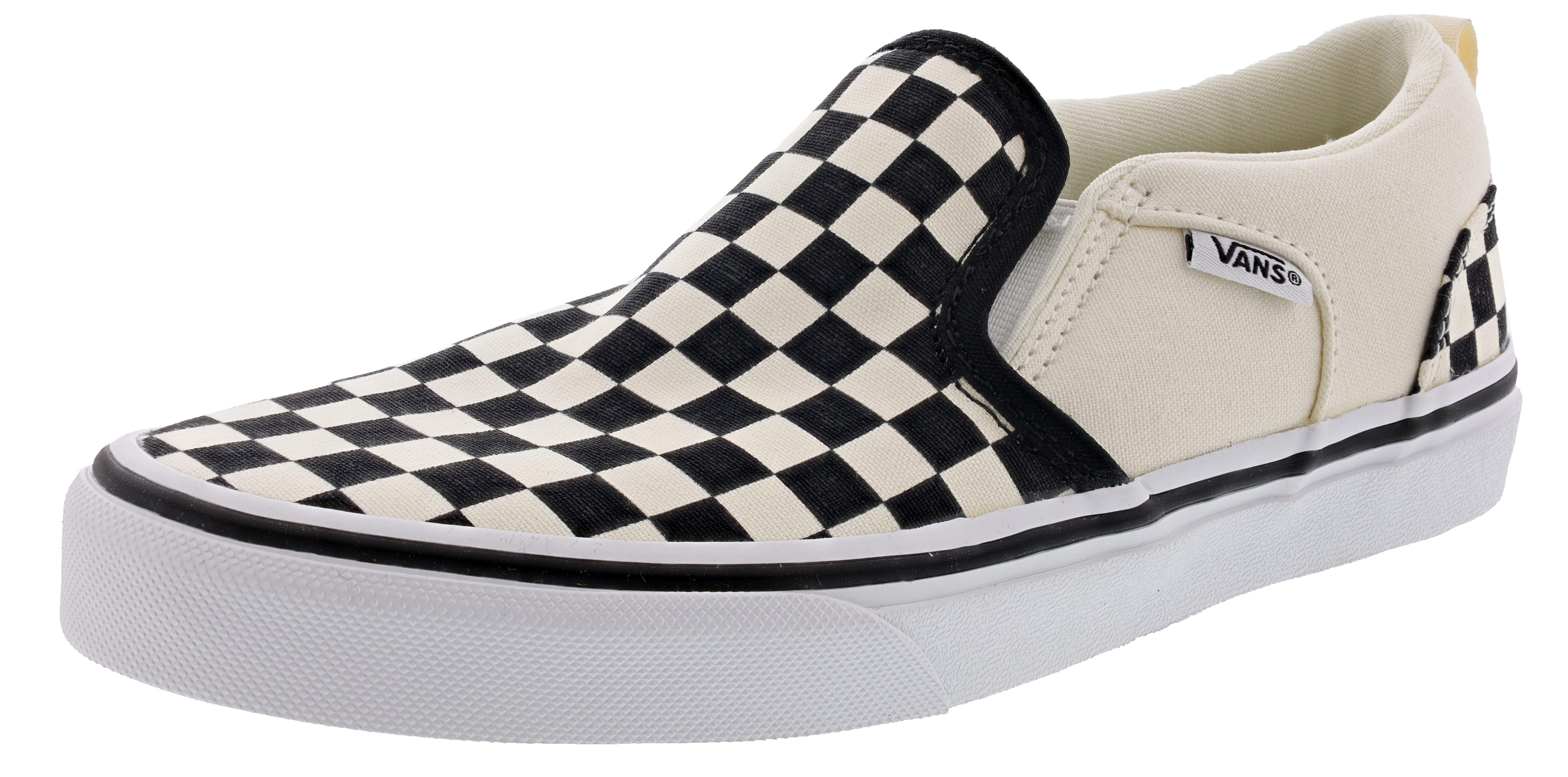 Vans Kid's Asher Checkerboard Slip On Sneakers、mySite、dreamappss
