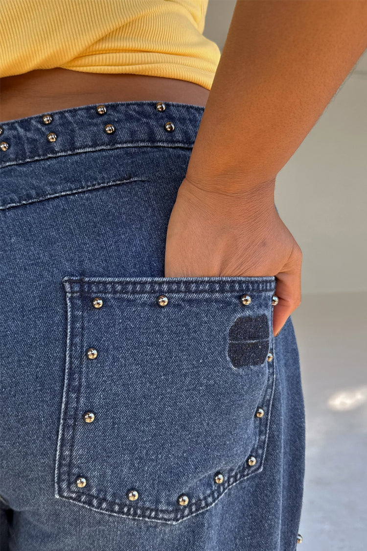 Blue Studded Barrel Jeans、mySite、solidvoid