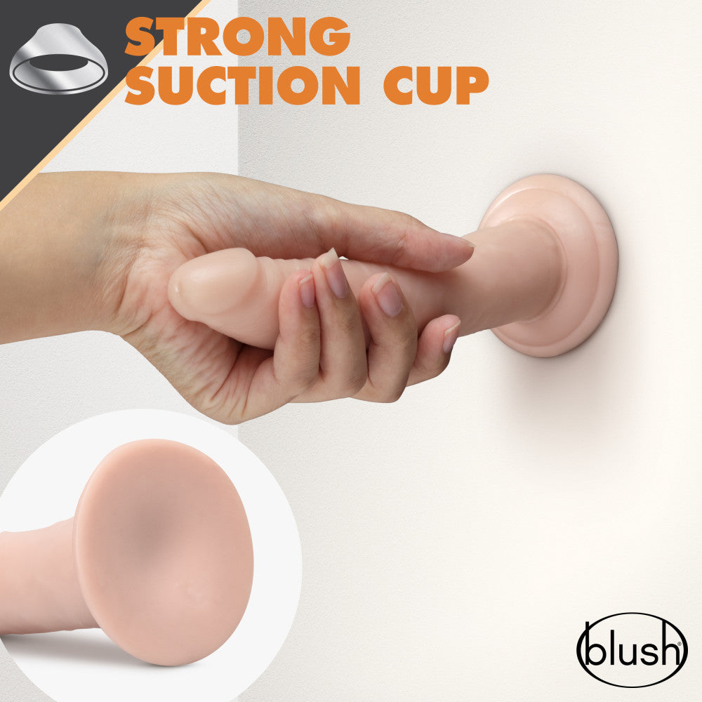 Dr. Skin Glide By Blush® | Realistic Vanilla 7.5-Inch Long Self-Lubricating Dildo With Suction Cup Base、mySite、bottomscart