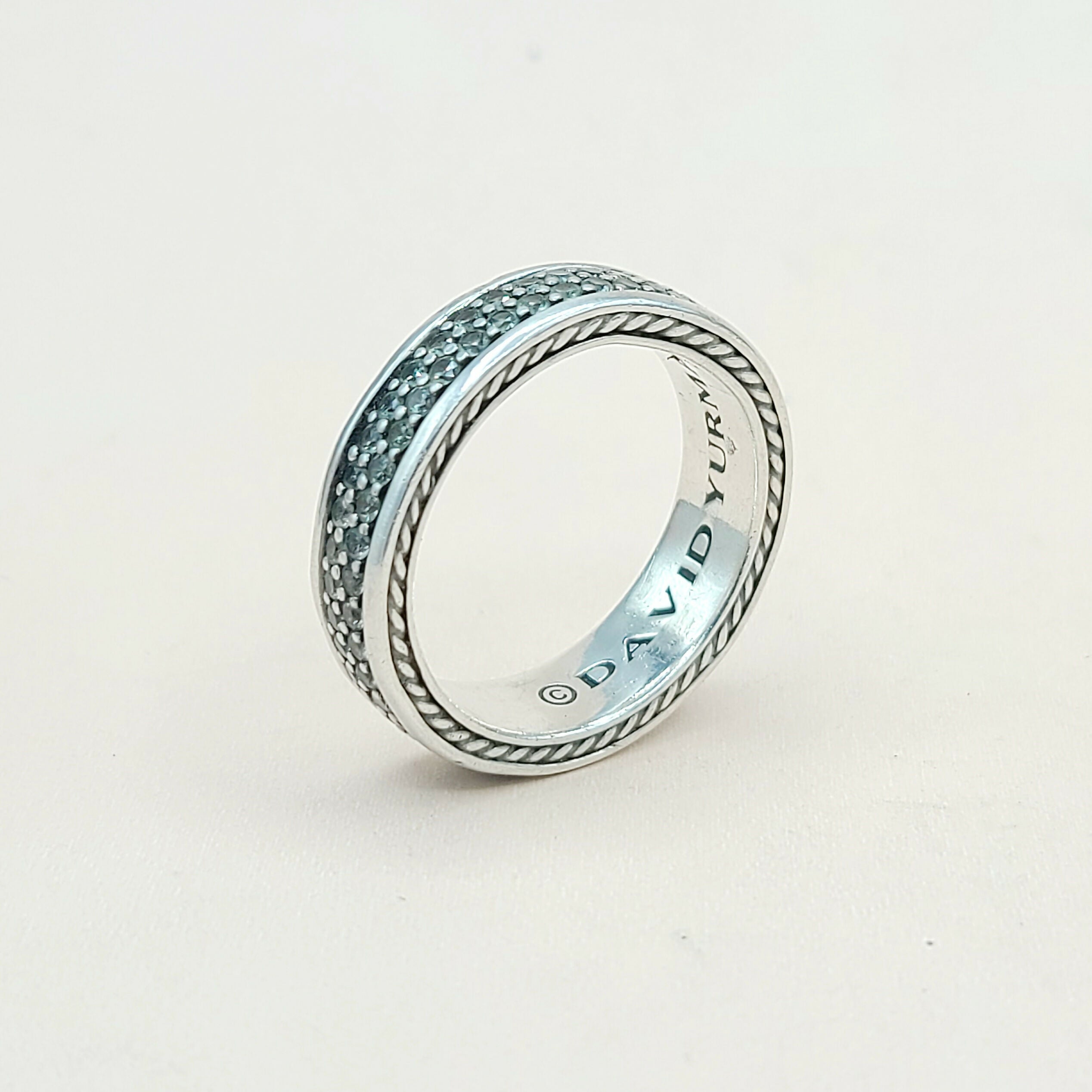 David Yurman Steamline Gray Sapphire Two Row Band Ring、mySite、hinf8tx79