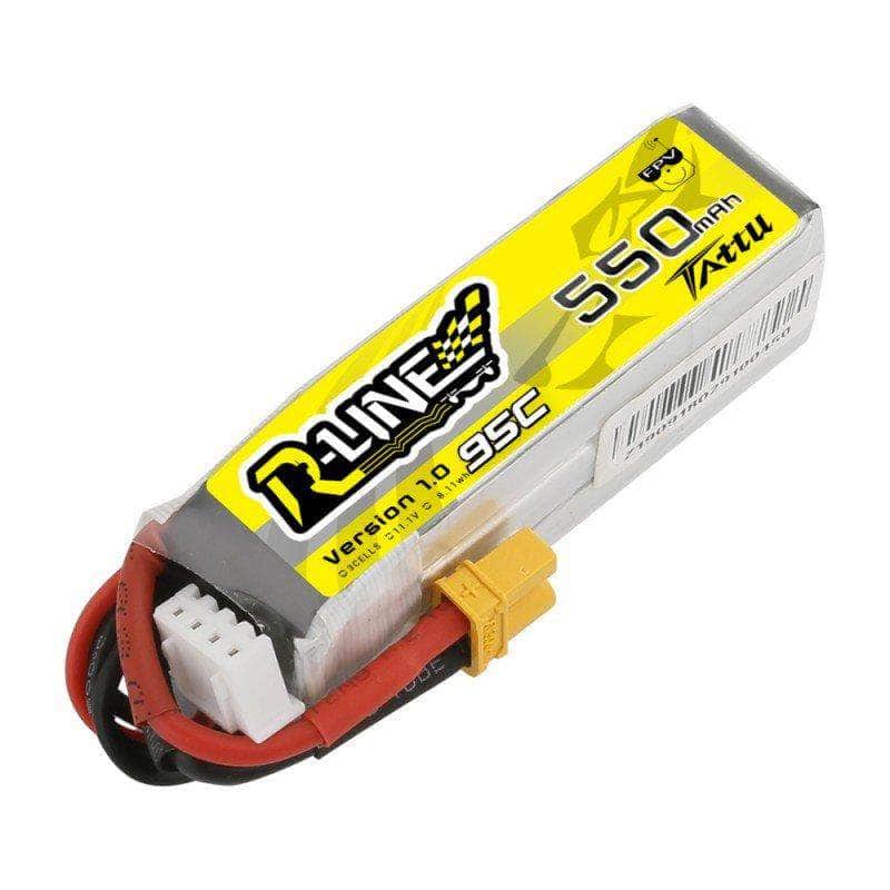  Tattu R-Line 11.1V 3S 550mAh 95C LiPo Micro Battery - XT30、mySite、merchandisen