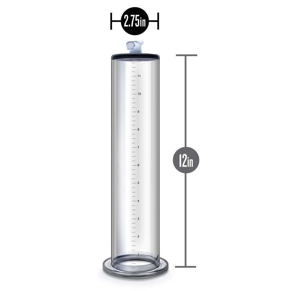 Performance By Blush® | 12 Inch x 2.75 Inch Penis Pump Cylinder - Clear、mySite、bottomscart