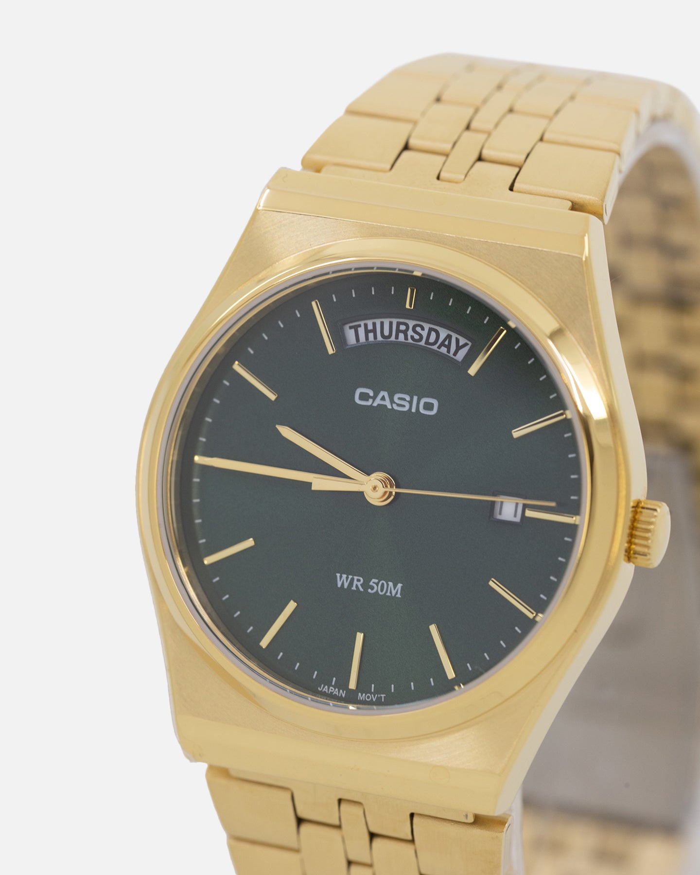 Casio MTP-B146G-3AVDF Watch Green/Gold、mySite、zt4zffjzw