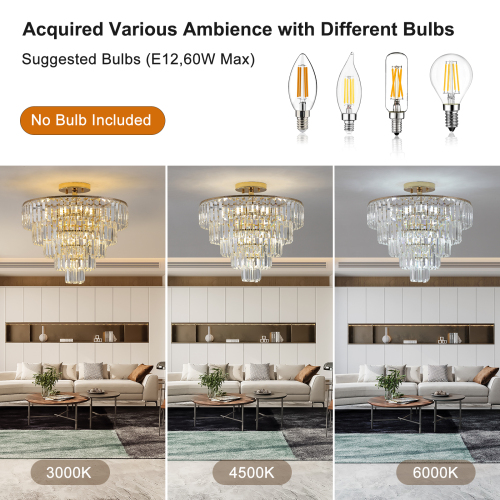 (Same as W1340110373/L5010) Large crystal chandelier in white chrome color, modern style chandelier, dining room, living room, bedroom (Without Bulb)、、eastwooduniform