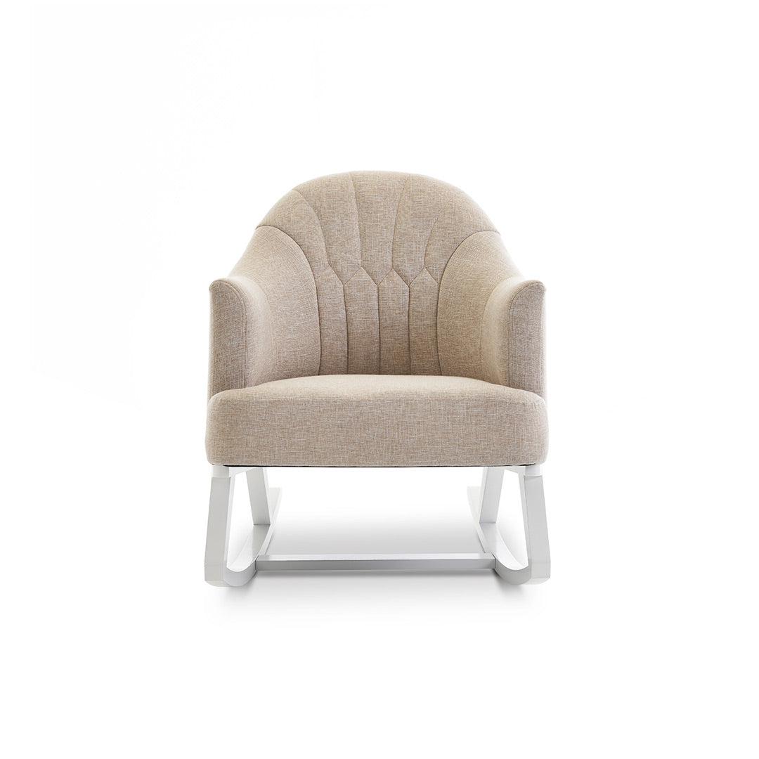  Obaby Round Back Rocking Chair - White + Oatmeal、mySite、merchandisen