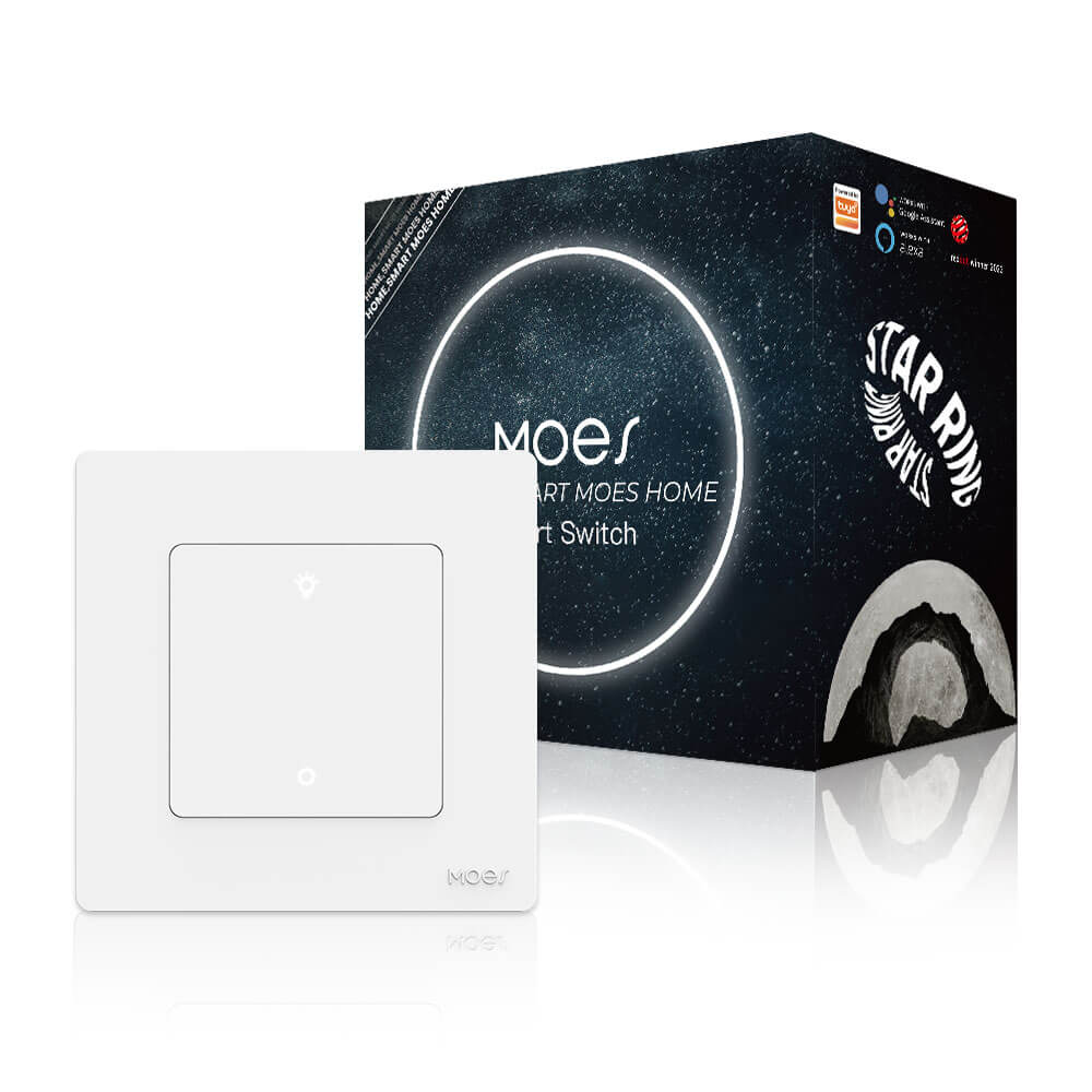 MOES Star Ring ZigBee Smart Dimmer Switch for Light Dimming Work with Alexa Google Home Dimmable 1-3Gang、mySite、fannypackpong