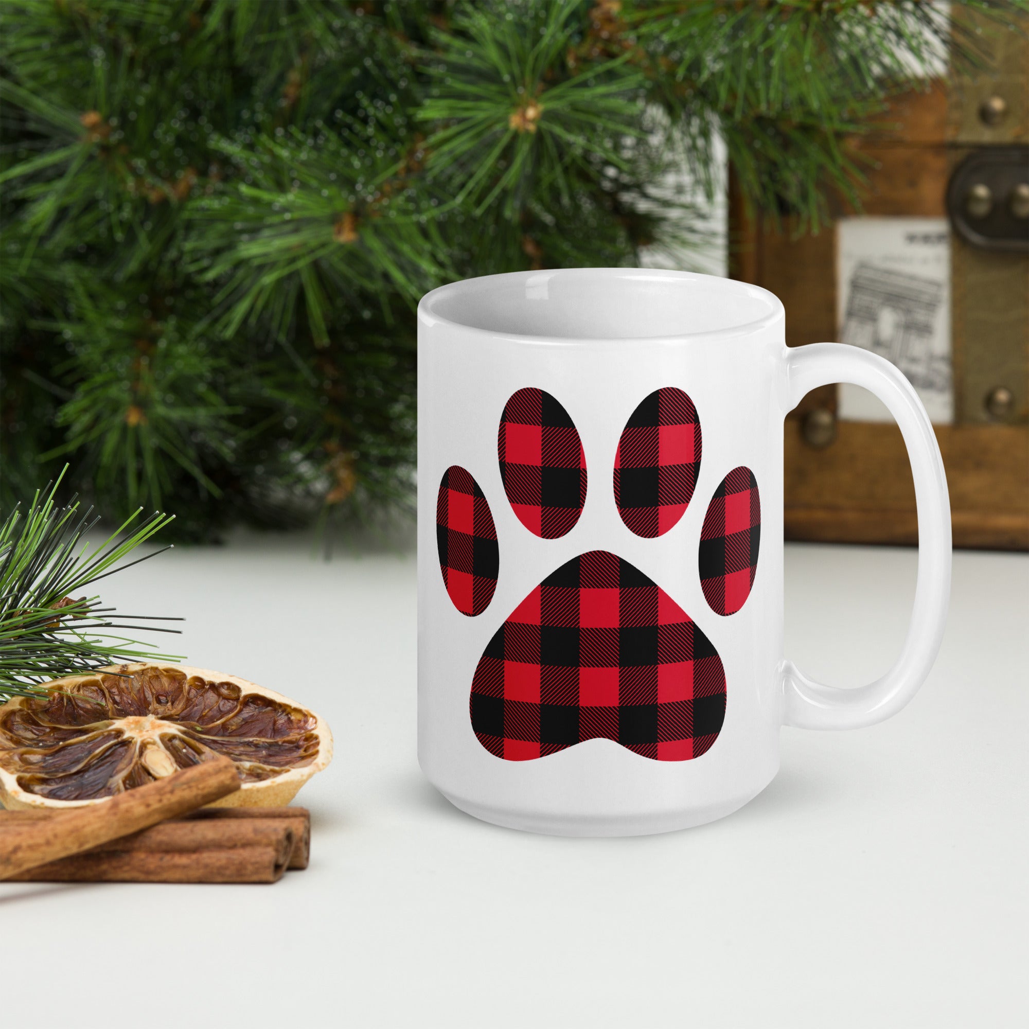 Gingham Paw Print Mug、mySite、camillekostekn