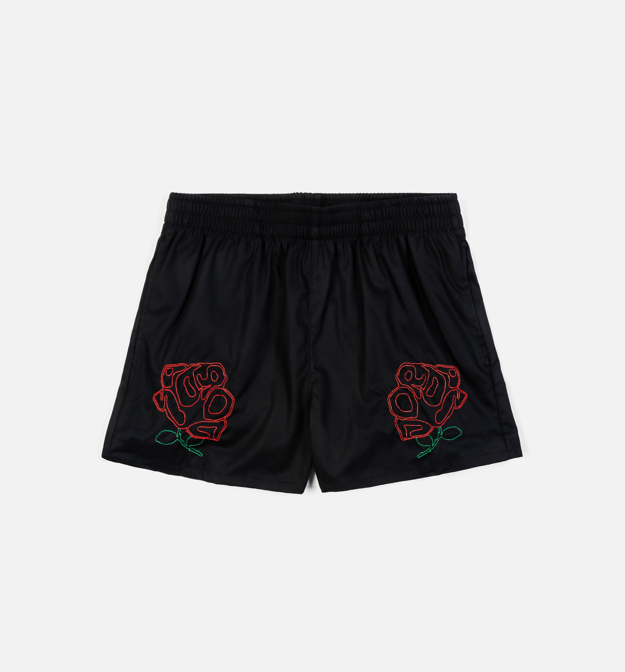 Roses Woven Womens Short - Red/Black、mySite、dreamappss