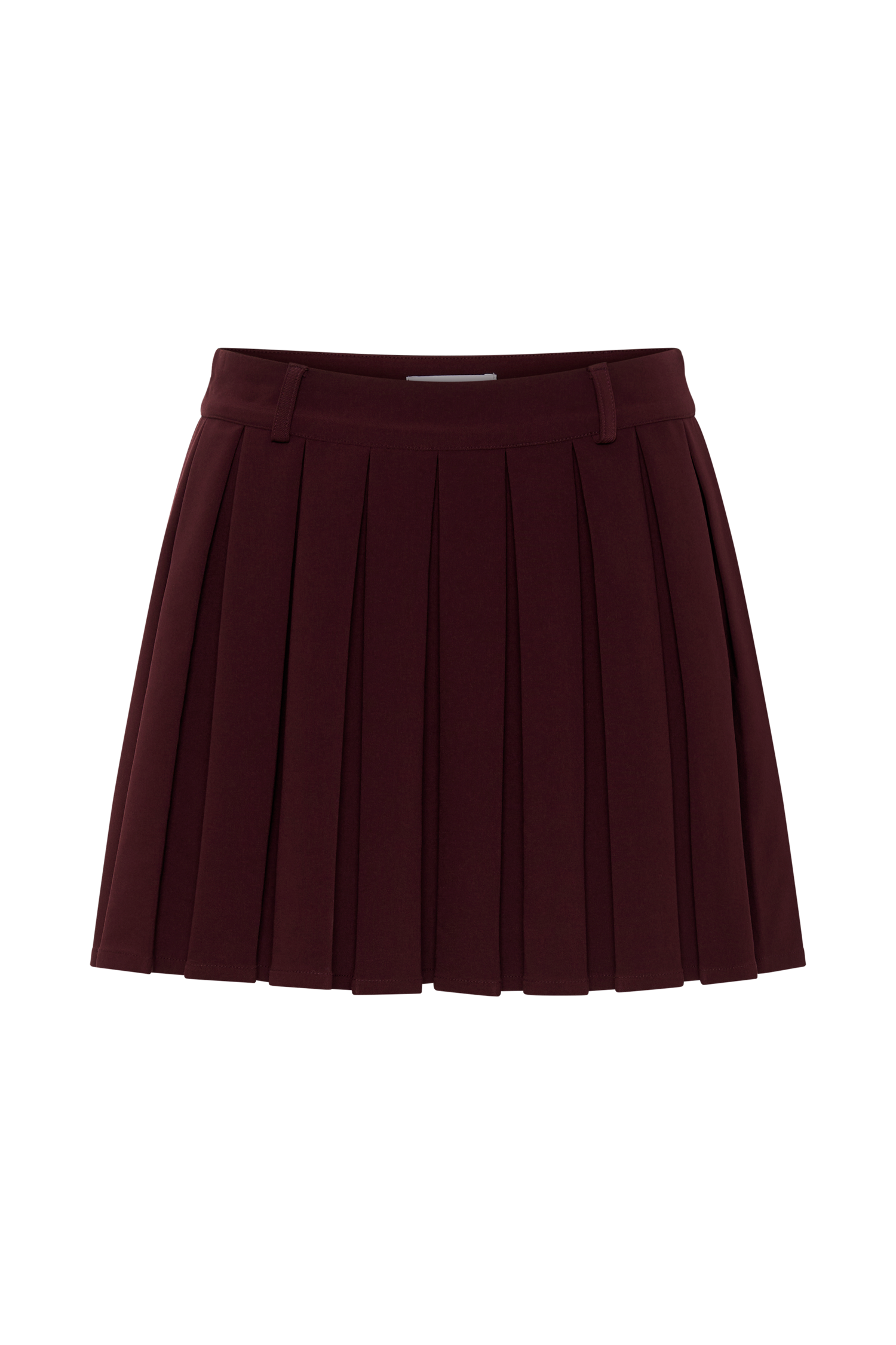 Mura Pleated Mini Skirt - Plum、mySite、solidvoid