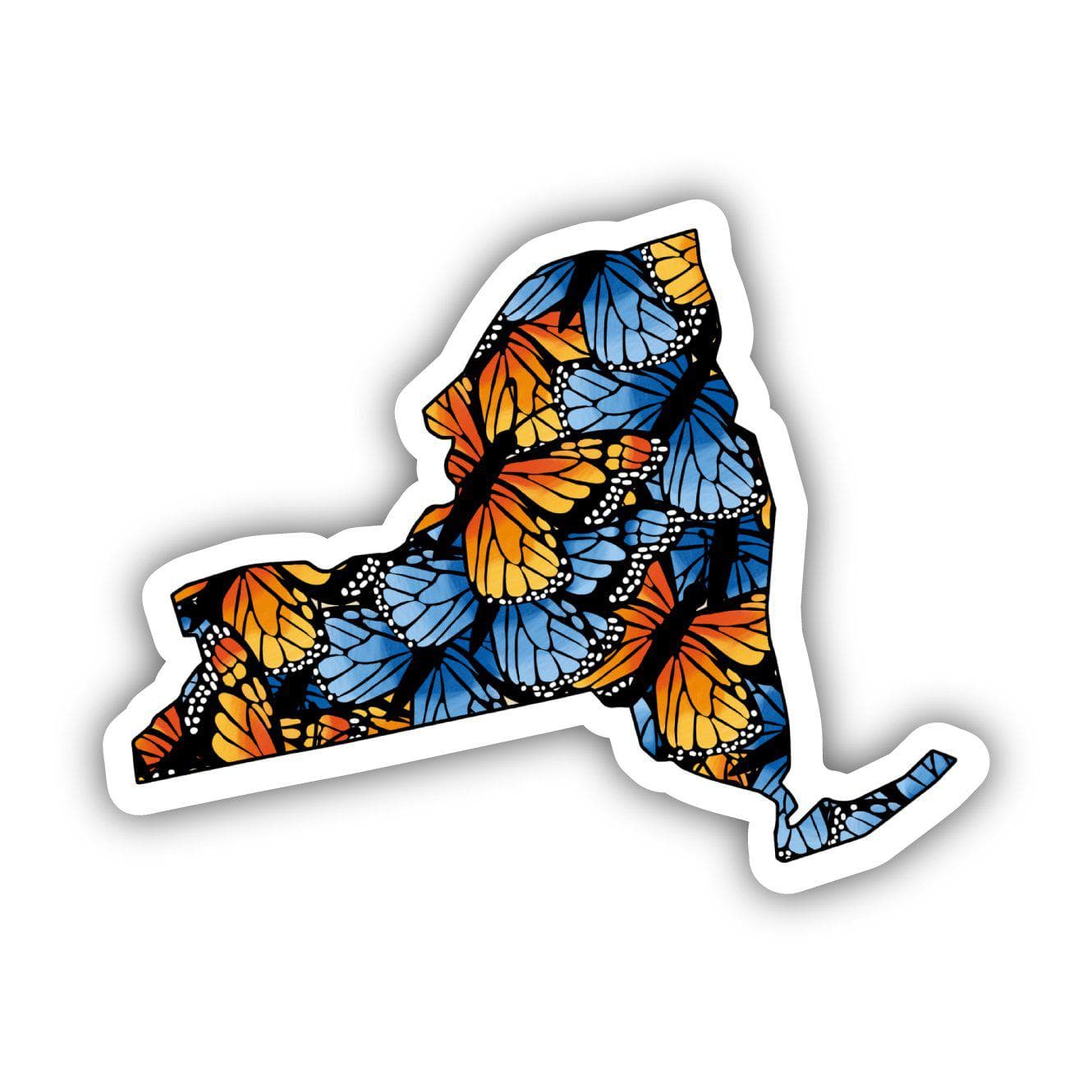  New York Butterfly Pattern Sticker、mySite、elrpsem3k