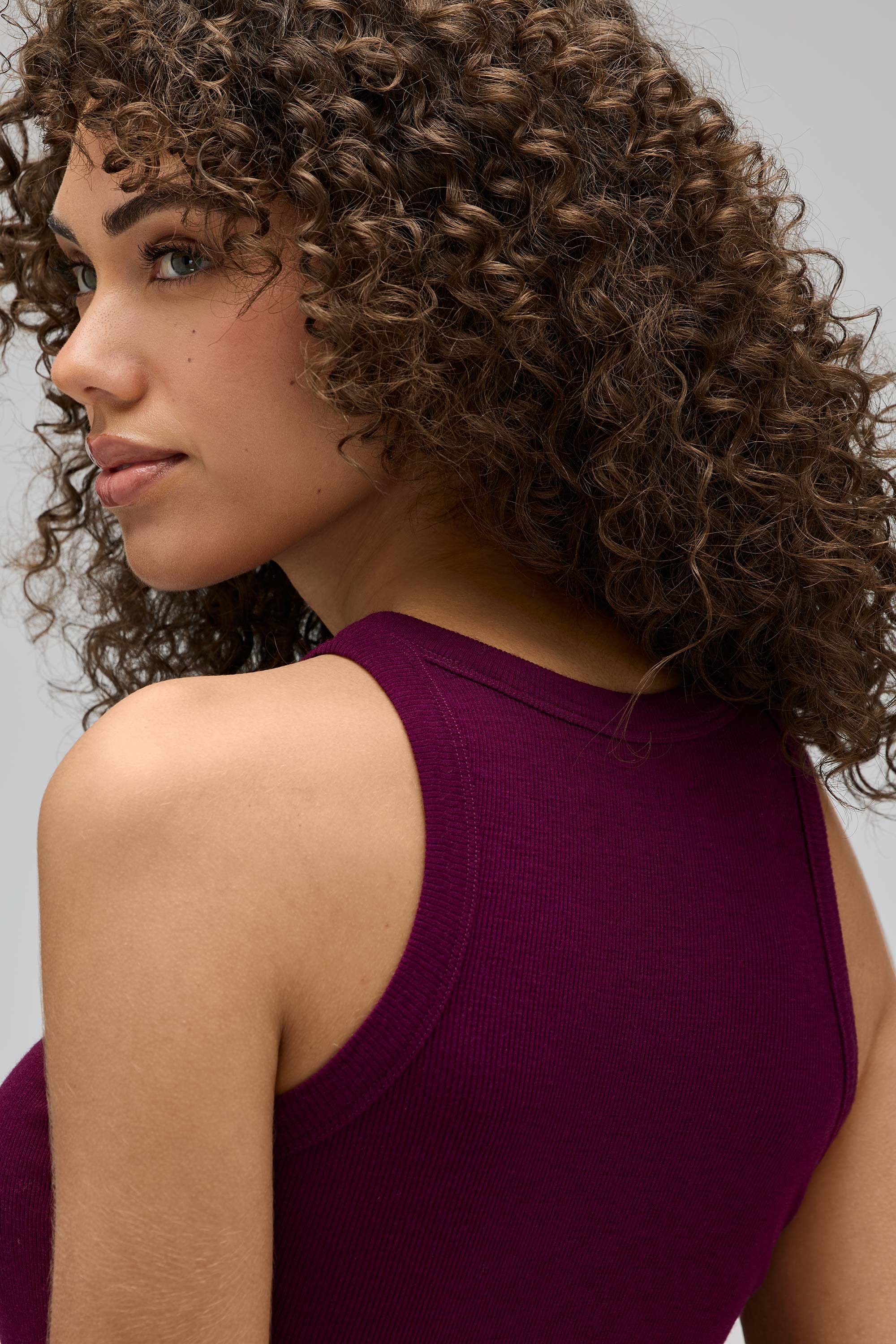 Women's Merino Ribbed Racer Tank、mySite、noshort