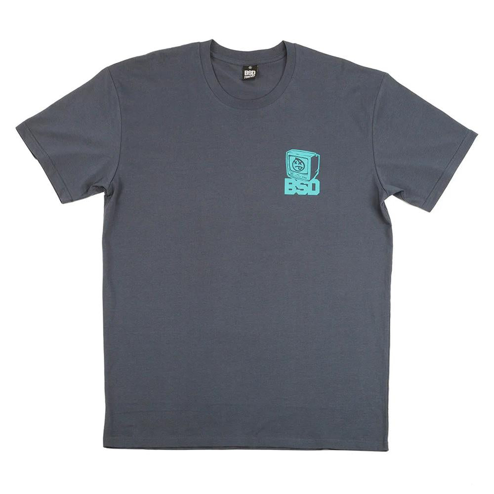  BSD Switched On T-shirt - Petrol Blue、mySite、merchandisen