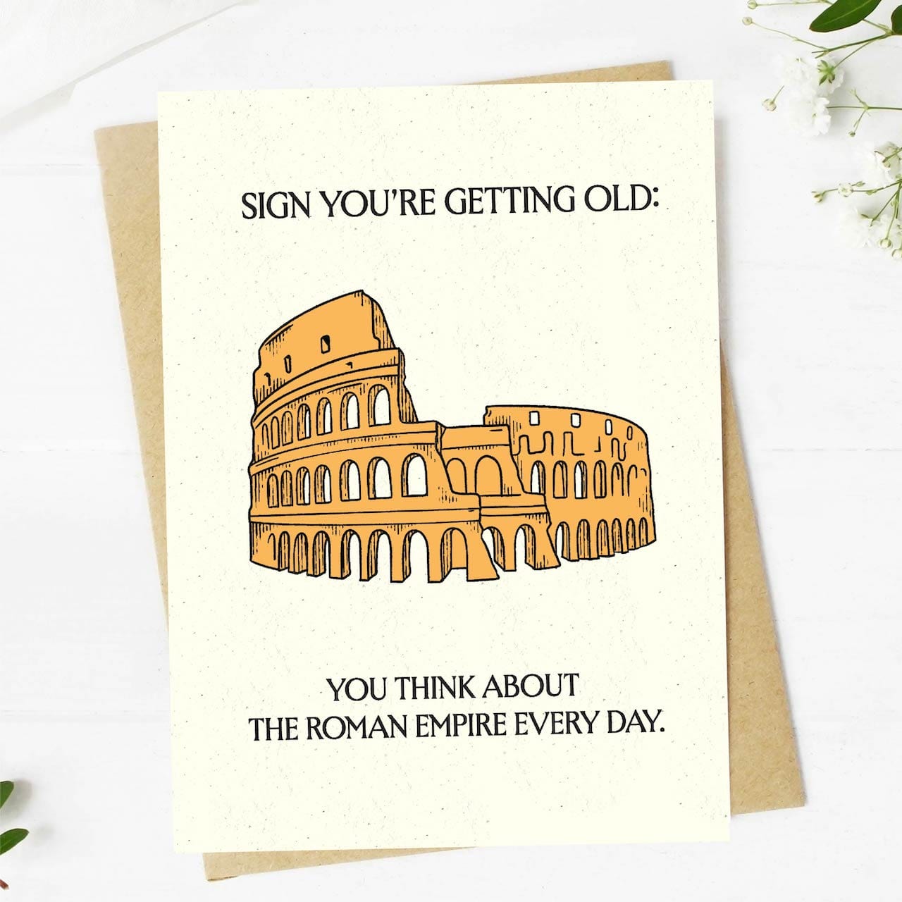  Sign you're getting old: you think about the Roman Empire every day Birthday Card、mySite、elrpsem3k
