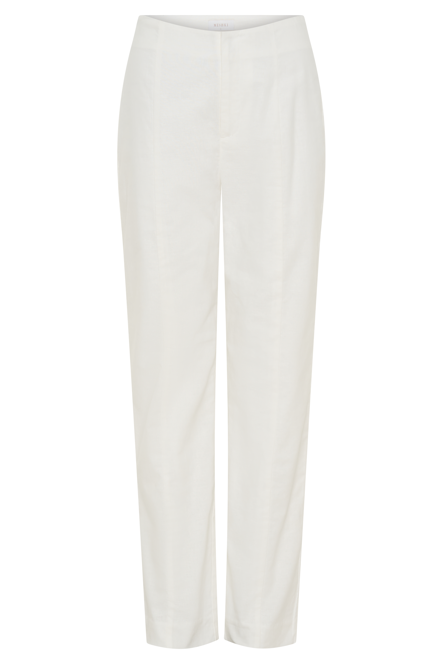 Dora Linen Straight Leg Pant - Ivory、mySite、solidvoid