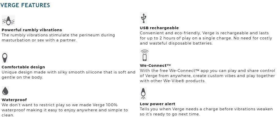 We-Vibe Verge Bluetooth Vibrating Cock Ring for Men、mySite、bottomscart