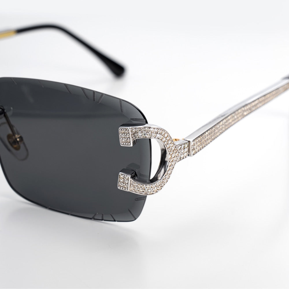 Moissanite Diamond Classic Sunglasses 14K Gold、mySite、hinf8tx79