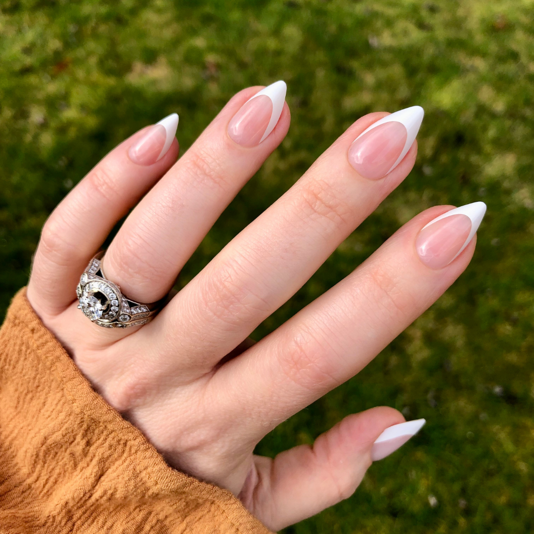 Sharp French - Press-On | Medium | Stiletto、mySite、solidvoid