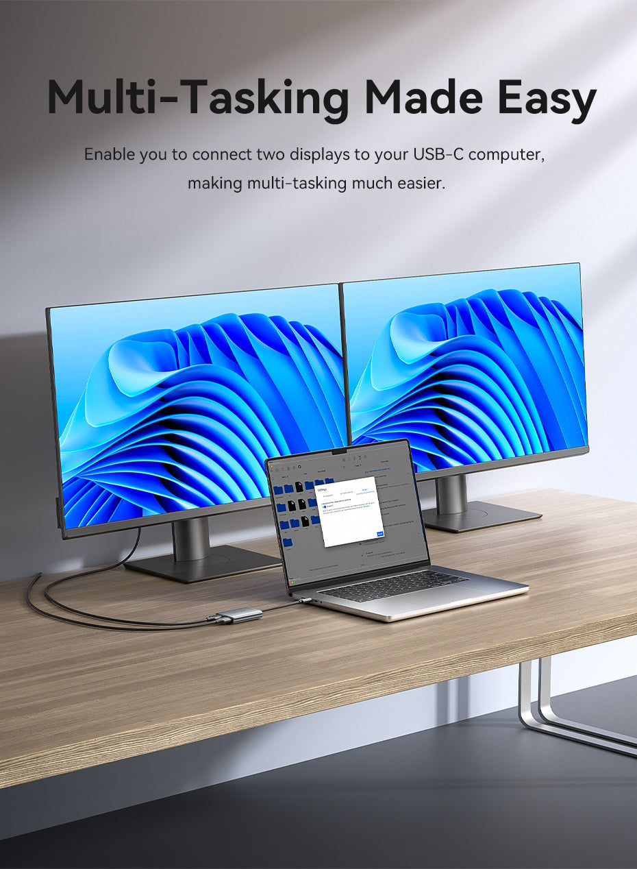 USB-C to Dual HDMI MST Adapter 0.15M