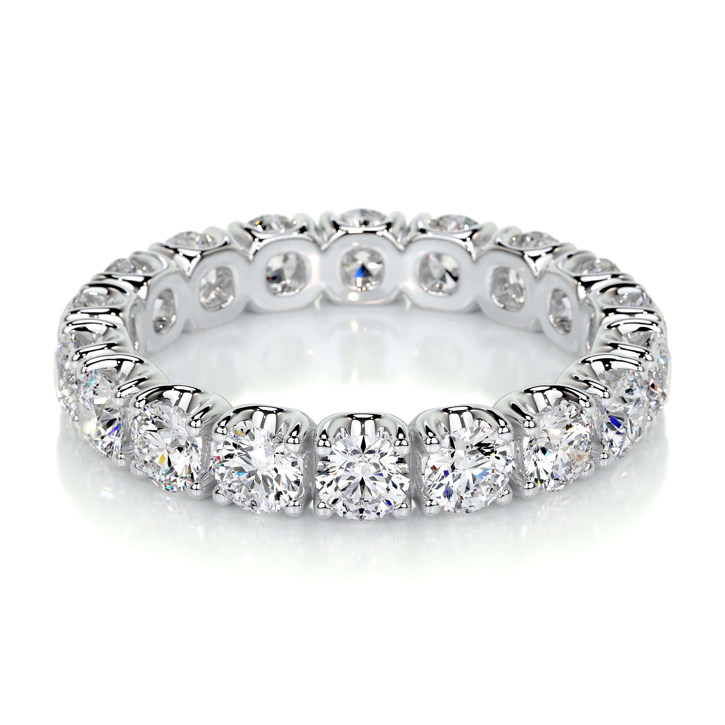 Trinity Lab Grown Eternity Wedding Ring (2.4 Carat) -14K White Gold (RTS)、mySite、hinf8tx79