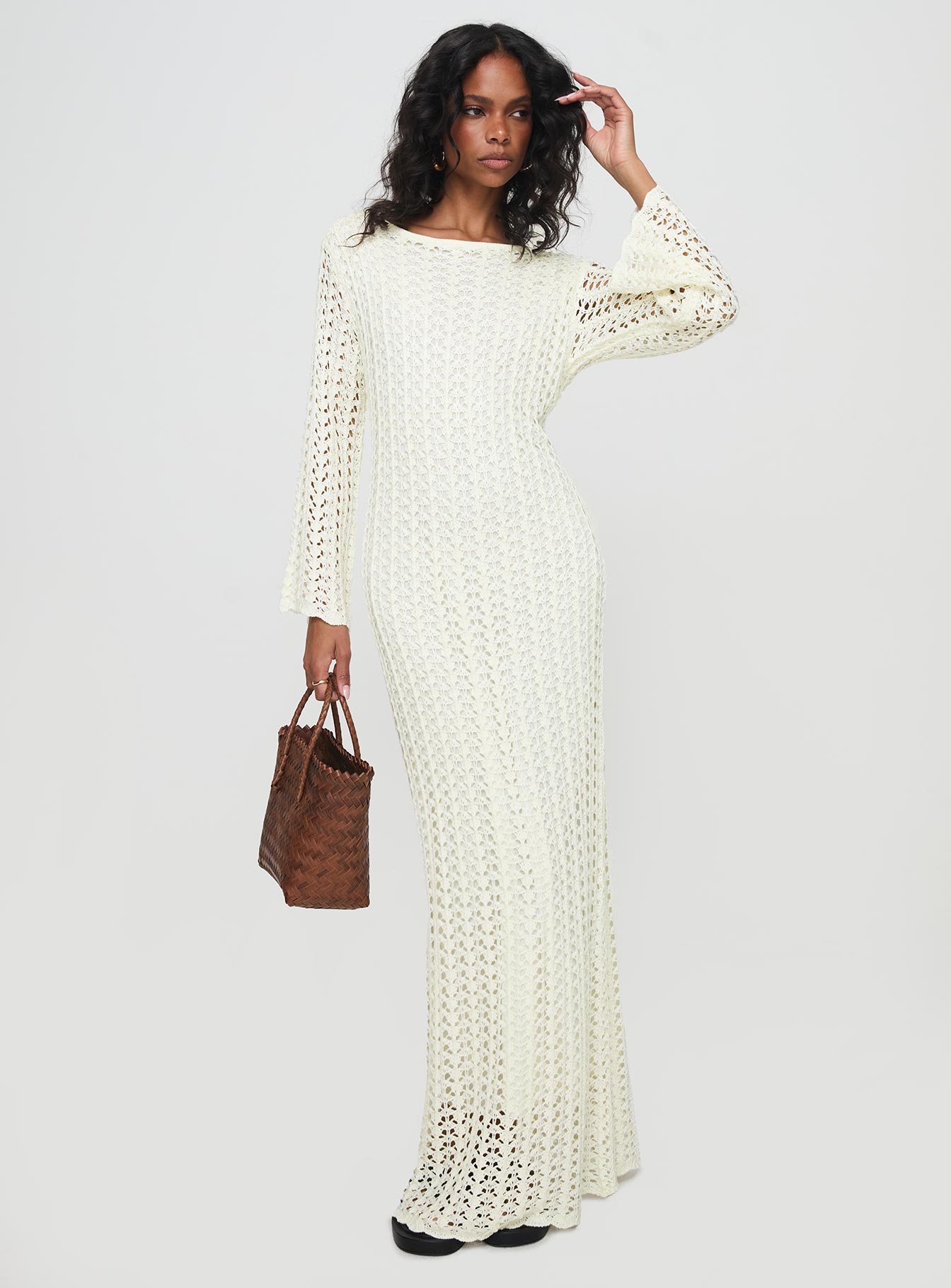 Westy Knit Maxi Dress Cream、mySite、solidvoid