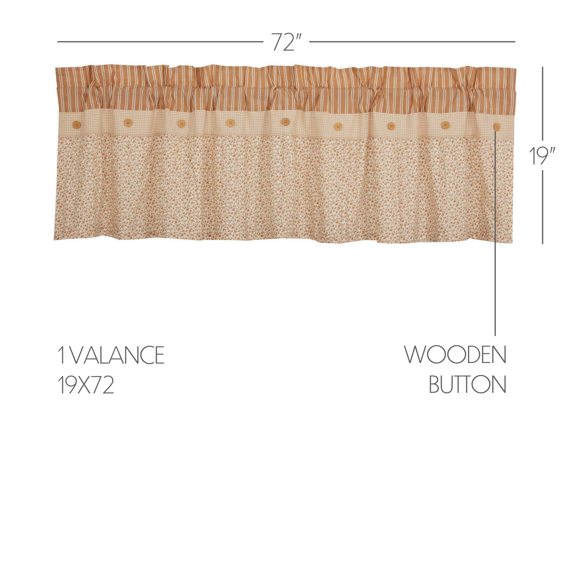 VHC Brands - Camilia Ruffled Valance 19x72、mySite、g9winljtr