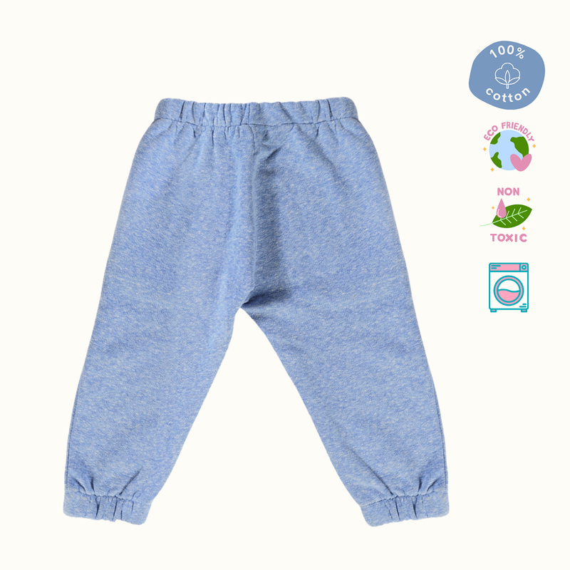 Cotton Terry Sweat Pants | Blue, Creme & Maroon | Set of 3、mySite、camillekostekn