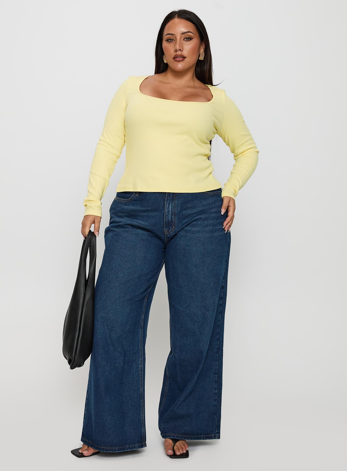 Baseline Long Sleeve Top Yellow Curve、mySite、solidvoid