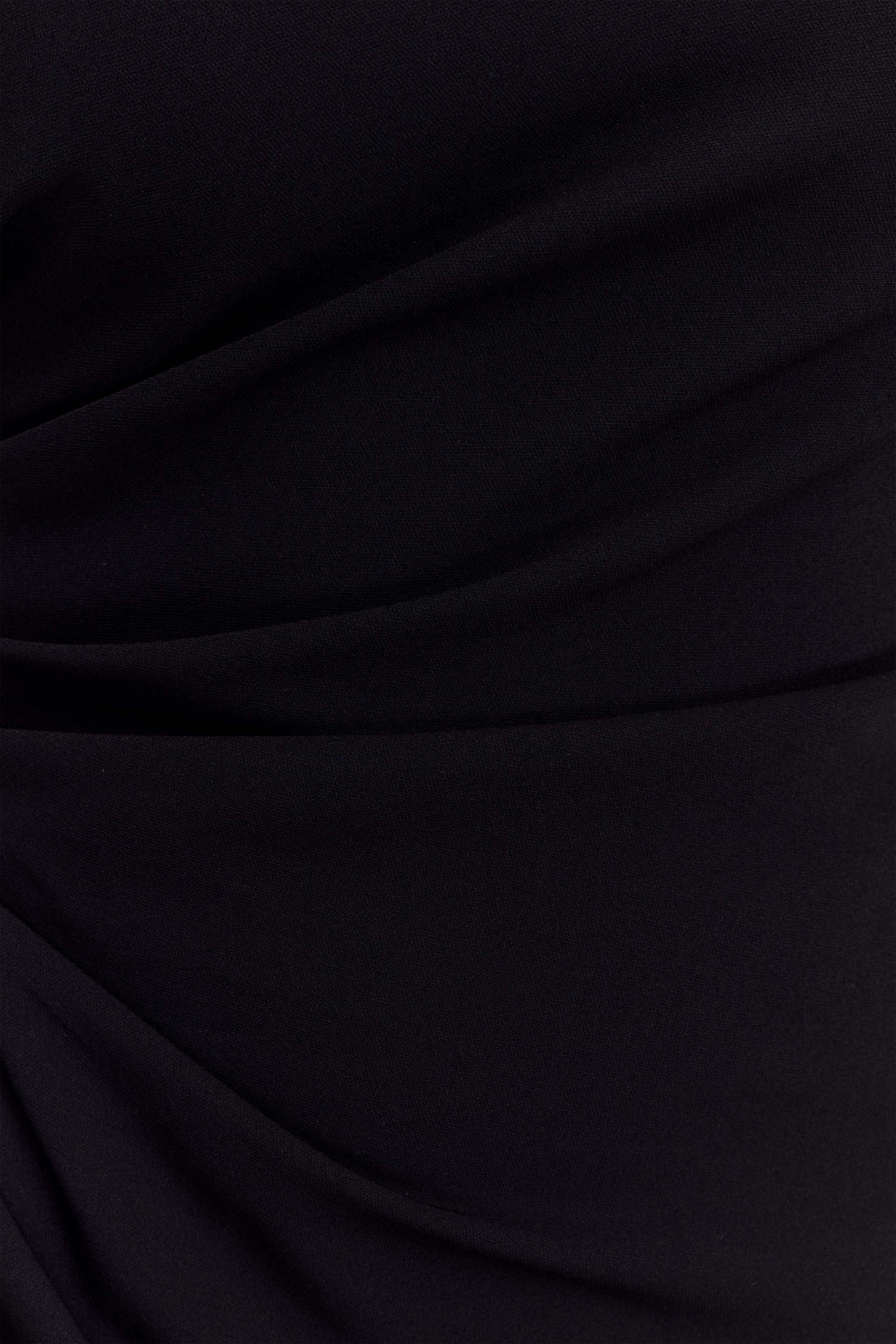 Adalyn One Shoulder Crepe Maxi Dress - Black、mySite、solidvoid