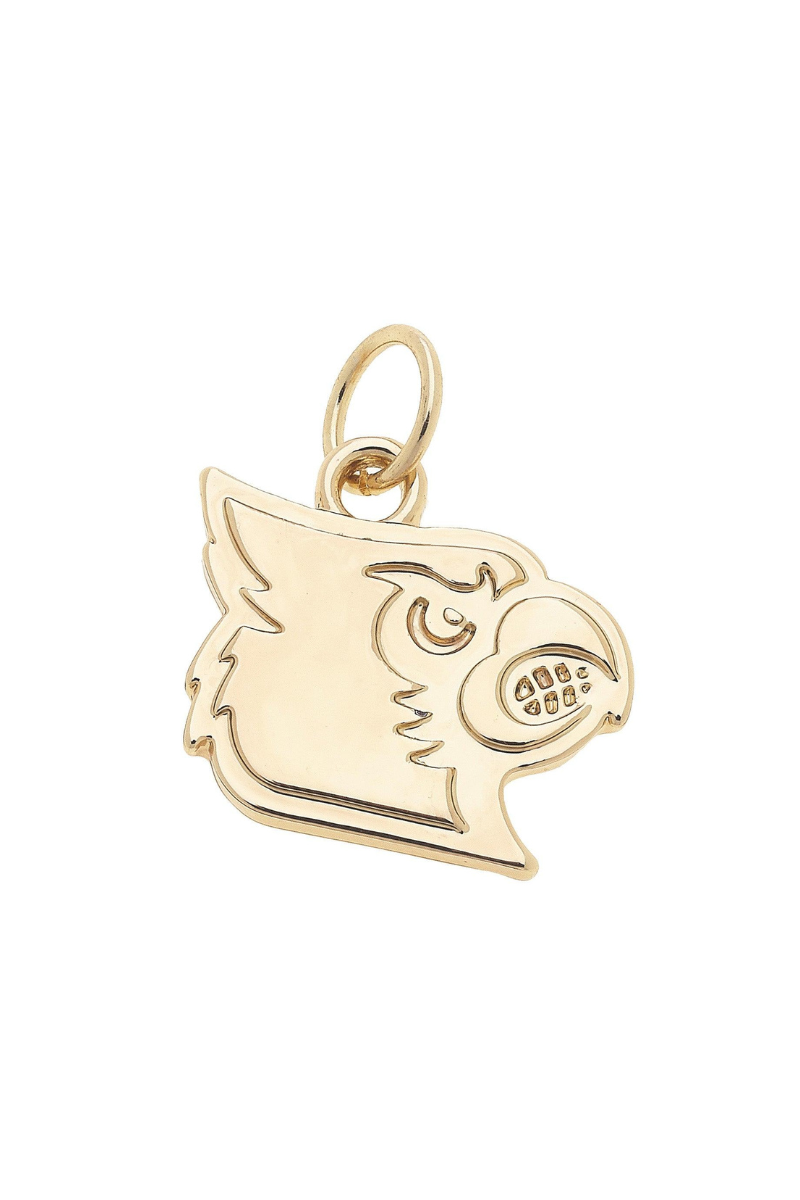 Canvas Style Charms - Louisville Cardinals Shiny Gold Logo Charm、mySite、hinf8tx79