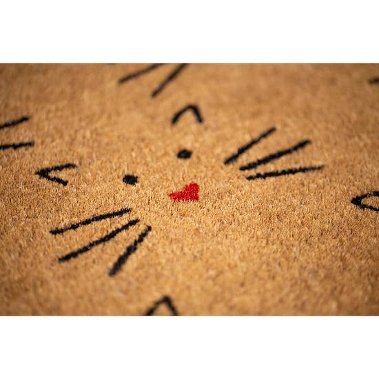 Love Cats Coir Welcome Mat Handmade Cute Kitty Faces Welcome You Home!、mySite、g9winljtr