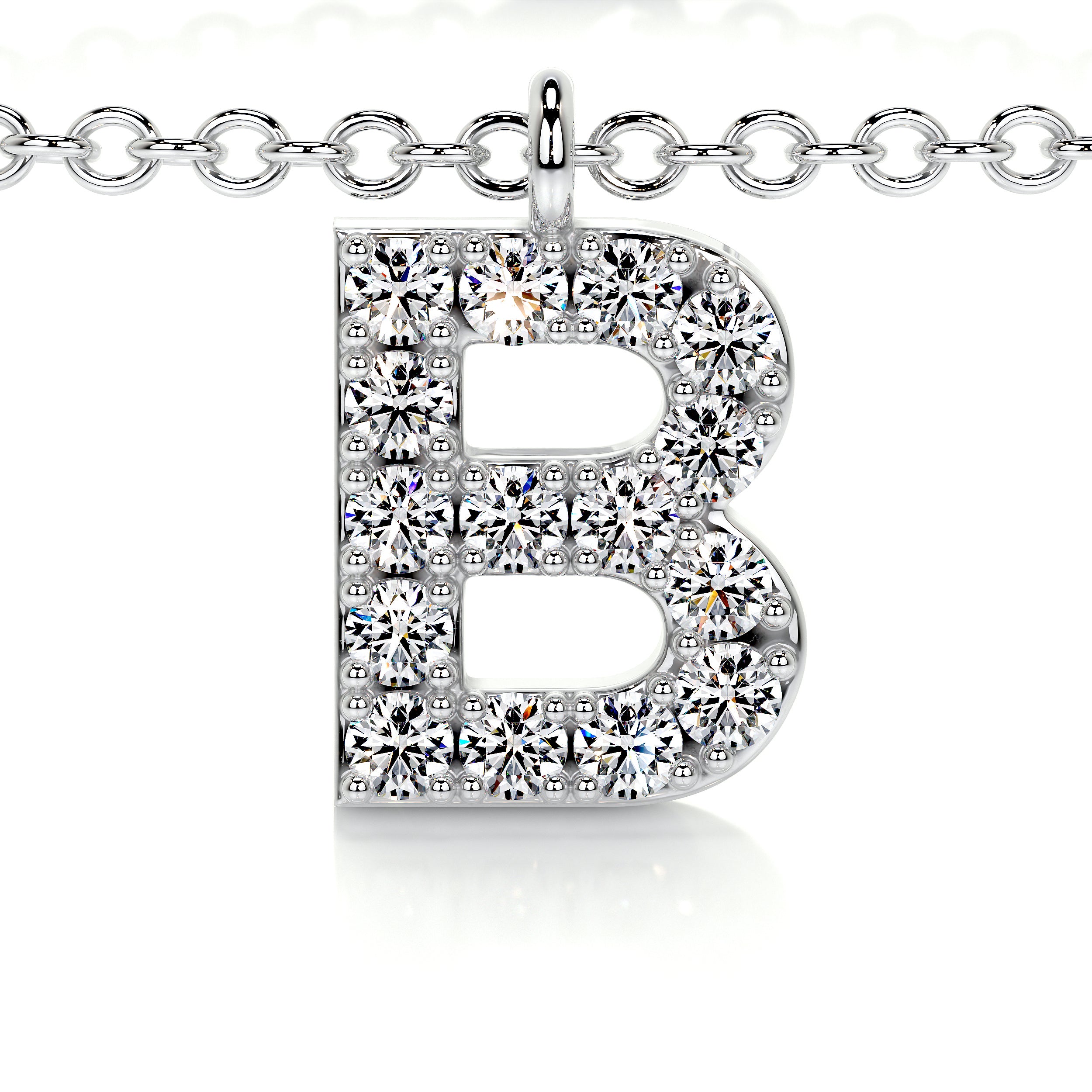 Barbara Letter Lab Grown Diamonds Bracelet (0.15 Carat) -14K White Gold、mySite、hinf8tx79