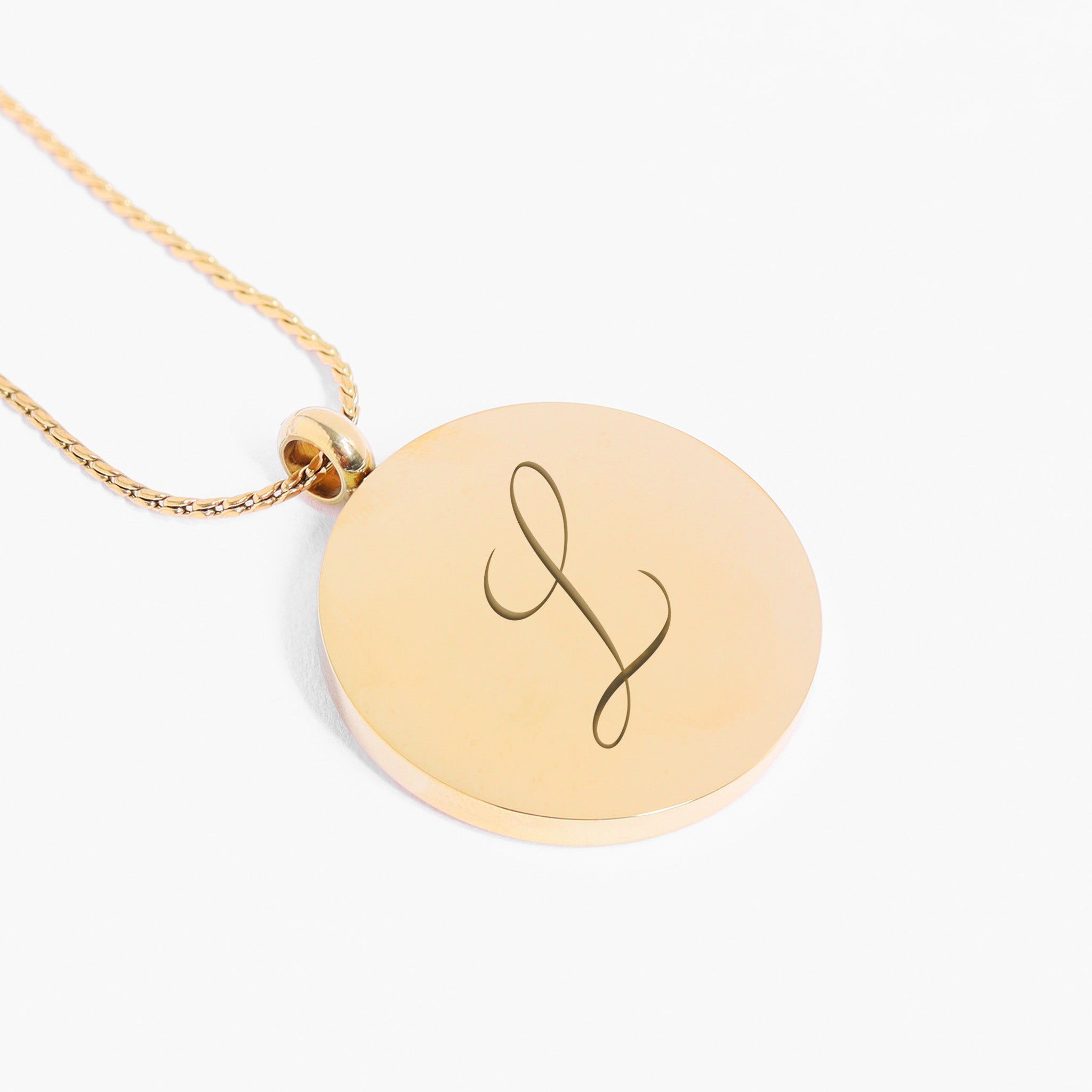 18K Gold PVD Stainless Steel Blank Round Pendant / PDJ0400、mySite、dreamappss