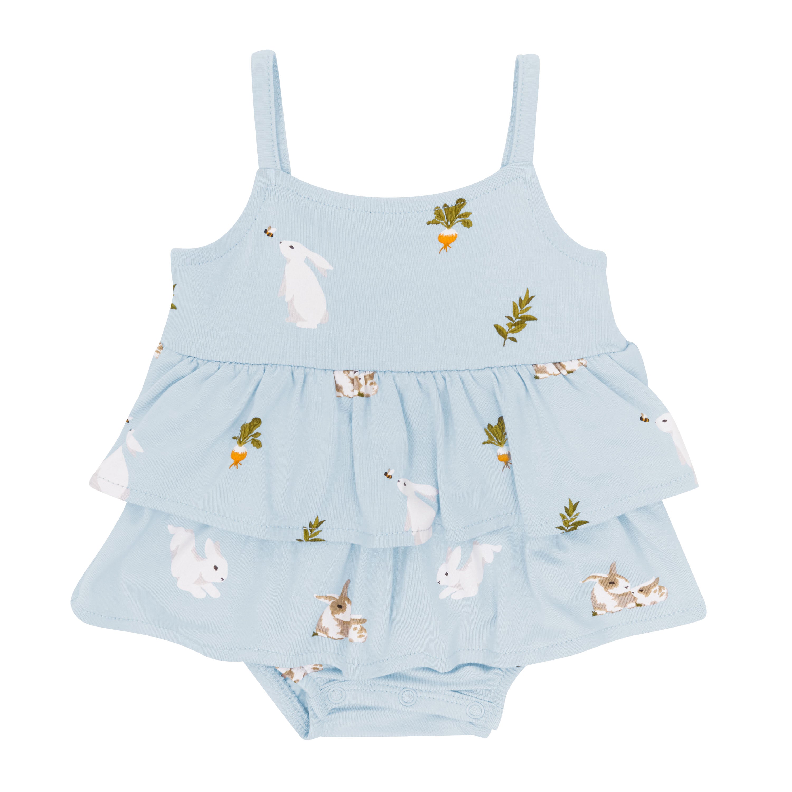  Spaghetti Strap Ruffle Romper in Ice Rabbit、mySite、layawaytickets