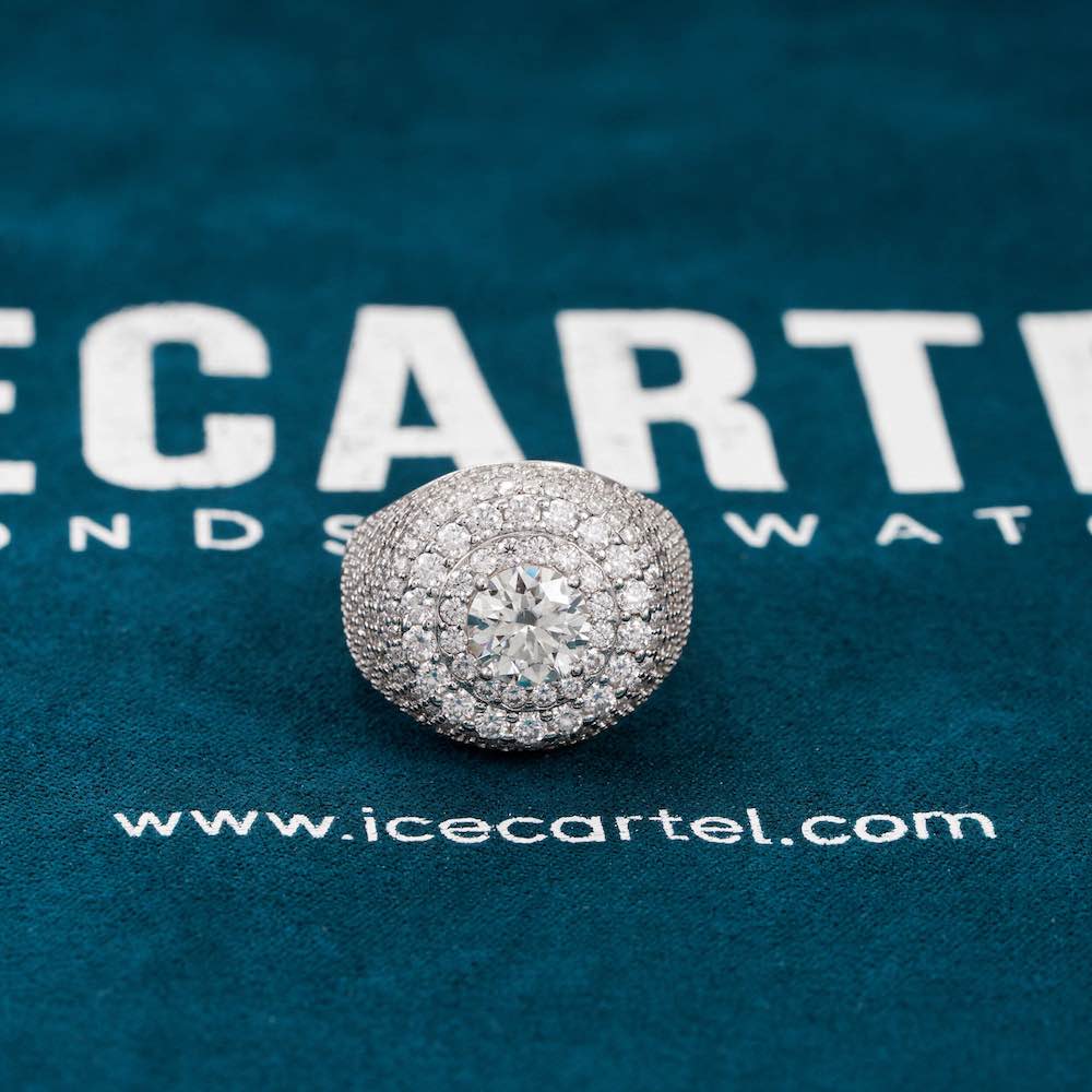 Moissanite Double Halo Signet Ring 14K Gold、mySite、hinf8tx79