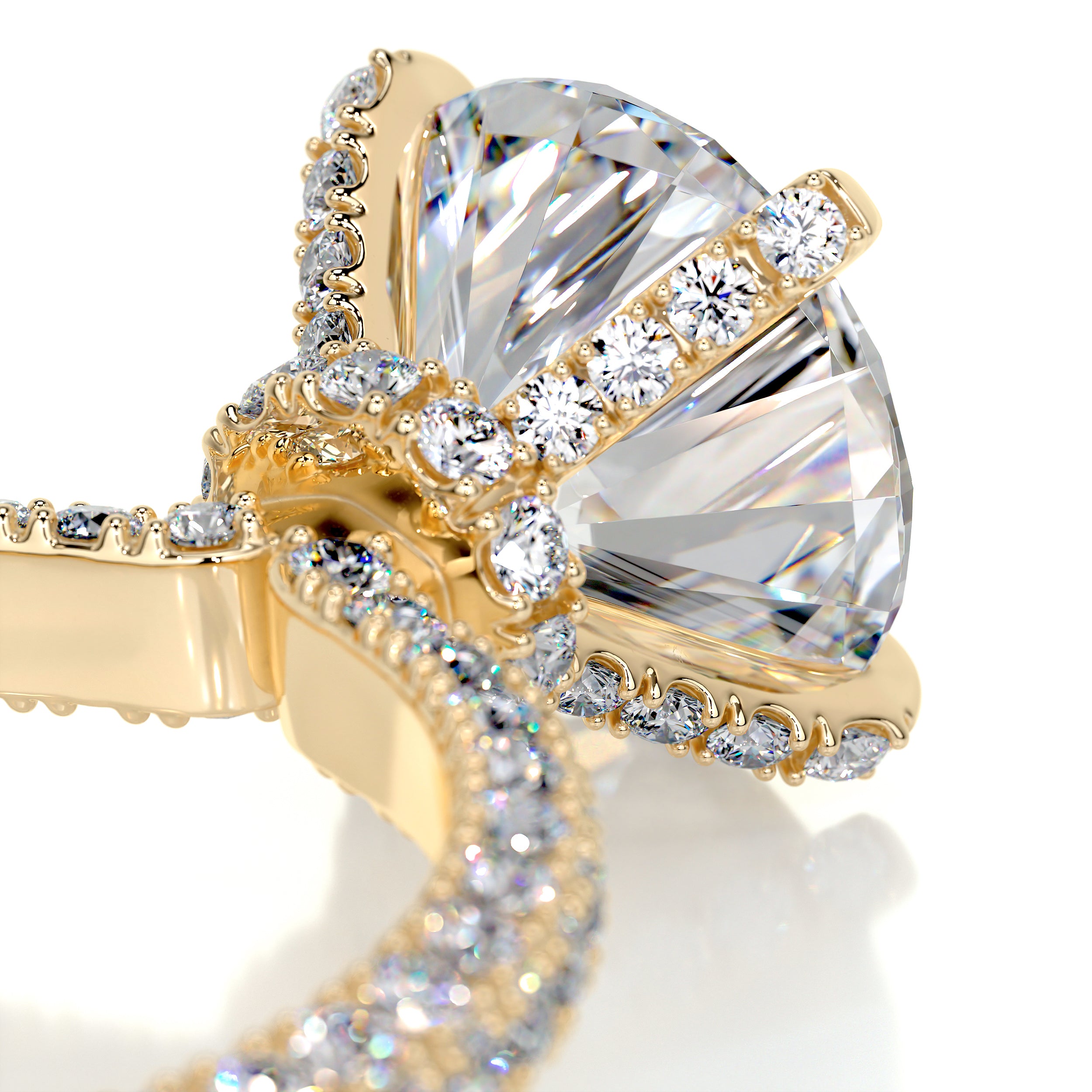 Milly Moissanite & Diamond Ring -18K Yellow Gold、mySite、hinf8tx79