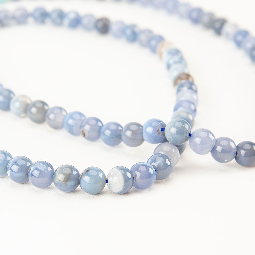 Blue Lace Agate Mala、mySite、topwebapps