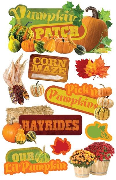  Scrapbook Stickers - 3D Pumpkin Patch、mySite、ghnorth