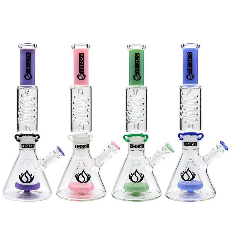 Social Glass FURION Freezable Cone Perc Beaker Waterpipe、mySite、zt4zffjzw