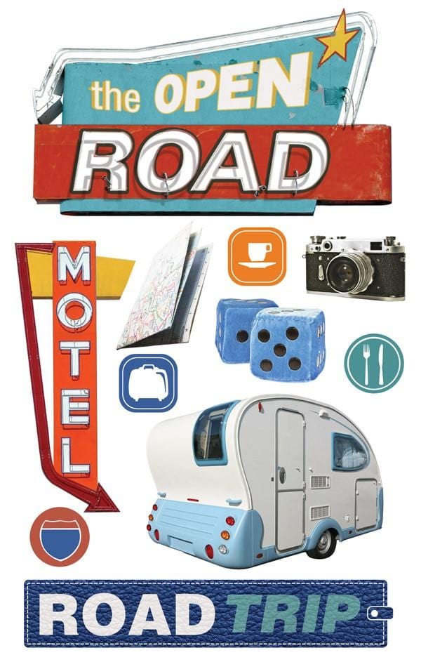  Scrapbook Stickers - 3D Road Trip、mySite、ghnorth